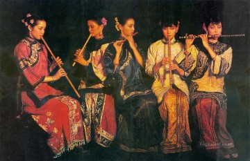 宴会中国人チェン・イーフェイの女の子 Oil Paintings